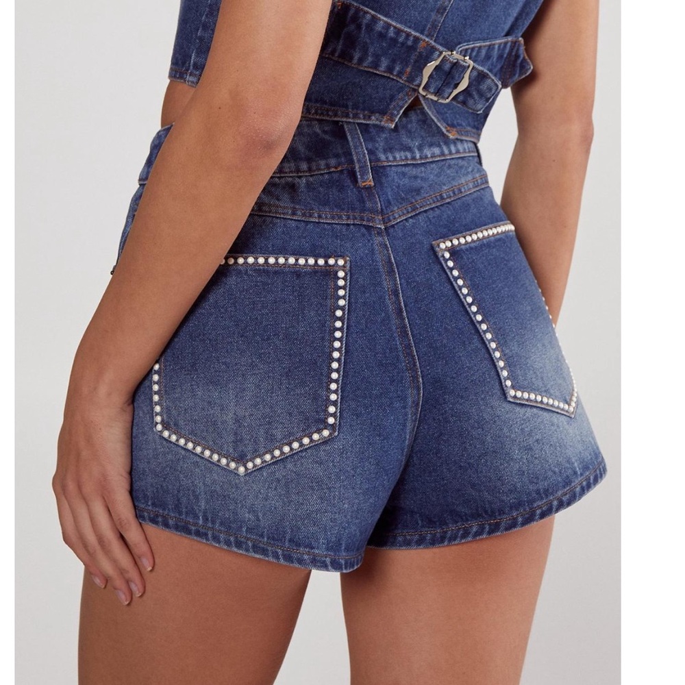 Nasty Gal pearl demin shorts